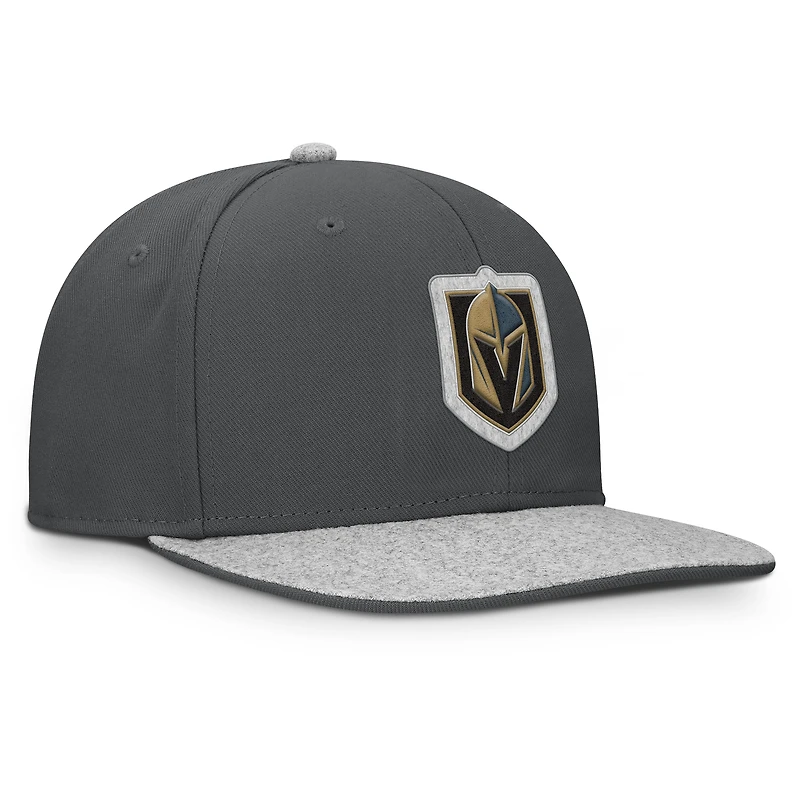 Men's Fanatics Charcoal Vegas Golden Knights Fundamentals Loden Snapback Hat