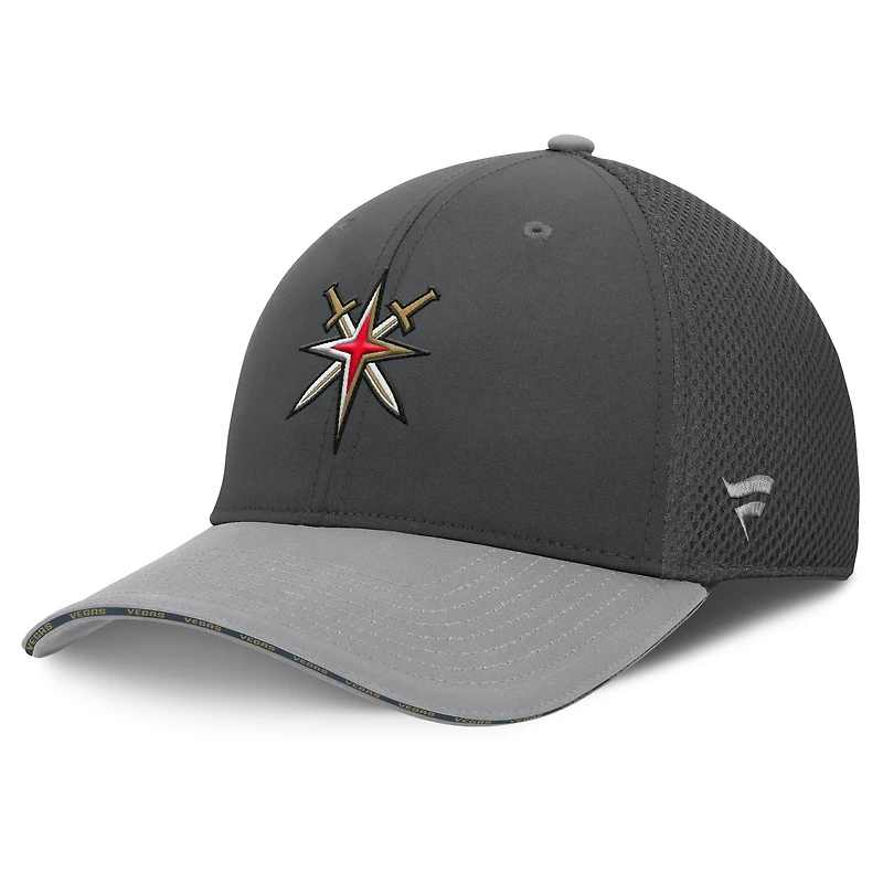 Casquette Fanatics pour homme, couleur charbon, Vegas Golden Knights Fundamentals Span Flex