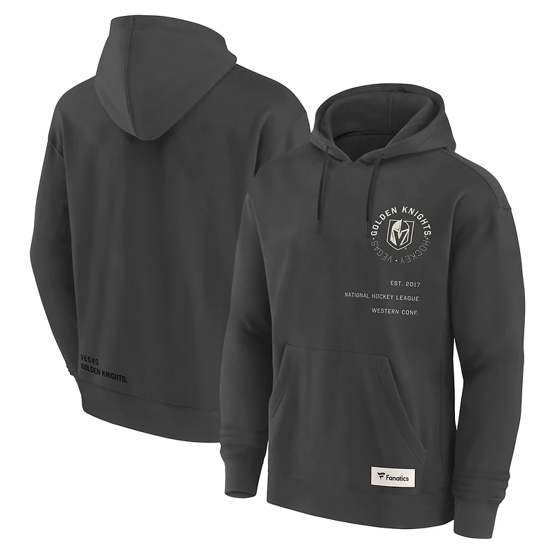 Men's Fanatics Charcoal Vegas Golden Knights Future Ground Info Pullover Hoodie