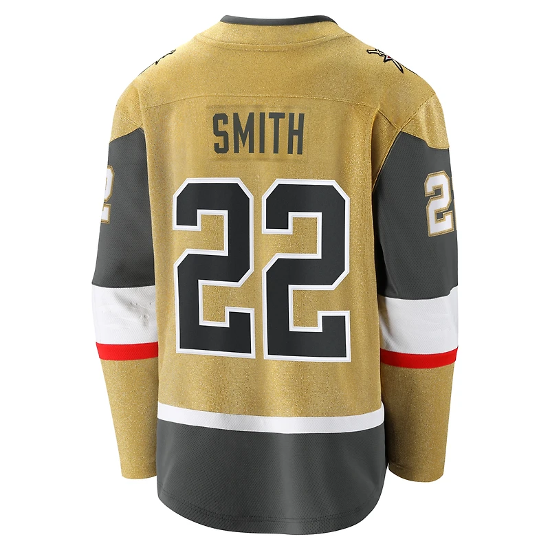 Men's Fanatics Cole Smith Gold Vegas Golden Knights Home Breakaway Jersey