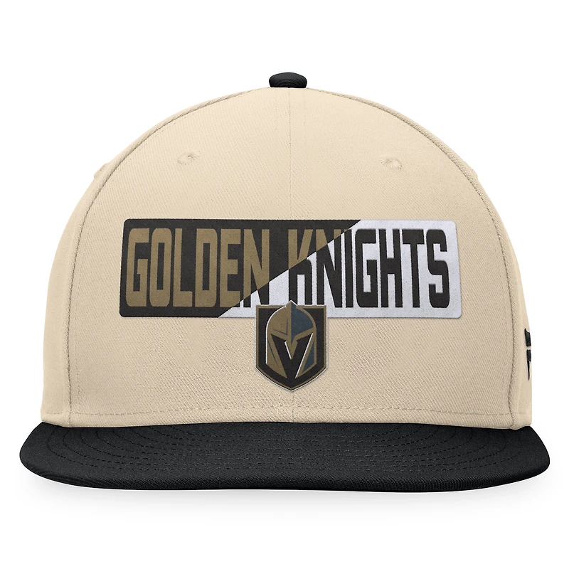 Men's Fanatics Cream/Black Vegas Golden Knights Goalaso Snapback Hat