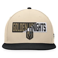 Men's Fanatics Cream/Black Vegas Golden Knights Goalaso Snapback Hat