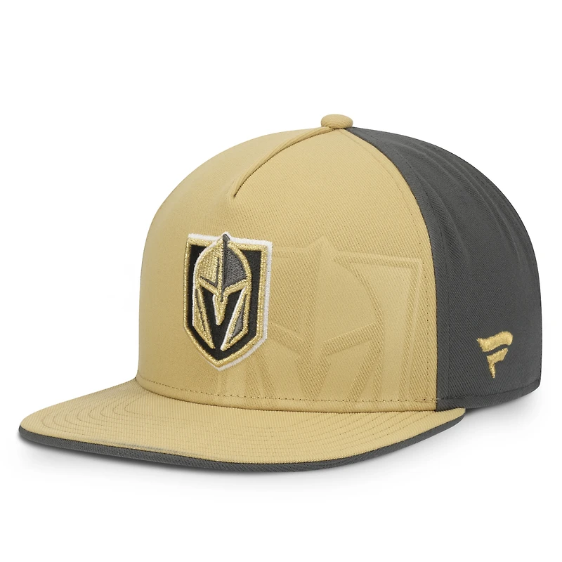 Casquette snapback Fanatics pour homme, or/charbon, Vegas Golden Knights
