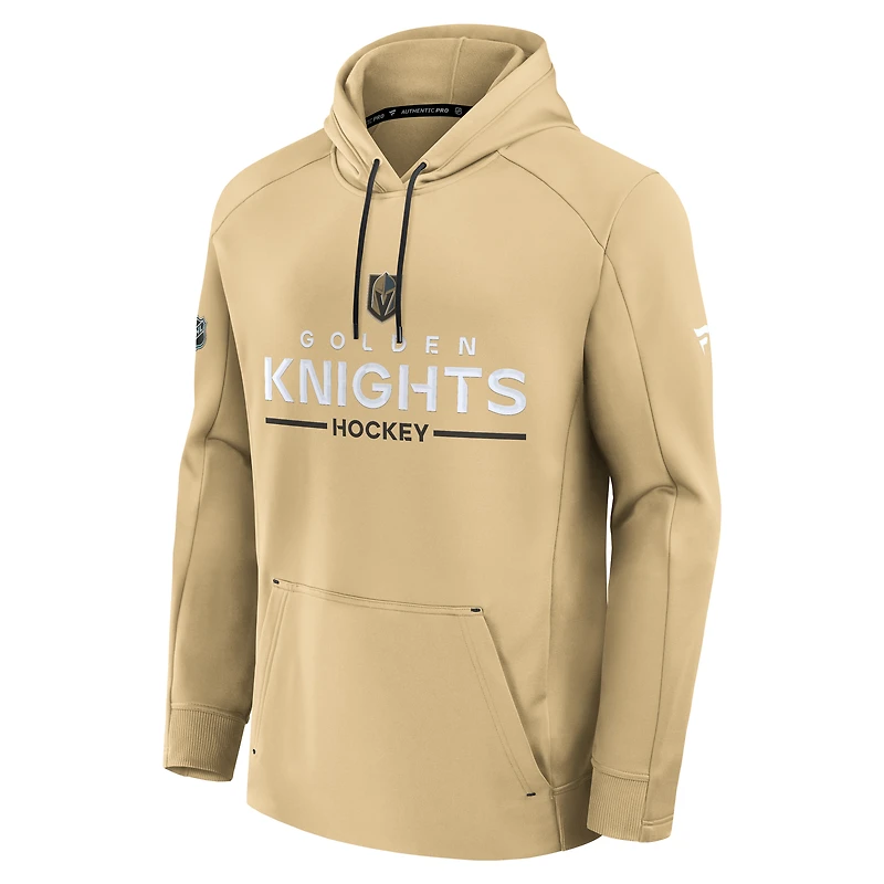 Sweat à capuche authentique Pro Rink des Golden Knights de Vegas pour hommes Fanatics Gold