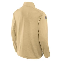 Men's Fanatics Gold Vegas Golden Knights Authentic Pro Rink Quarter-Zip Top