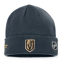 Fanatics pour hommes gris Vegas Golden Knights Repêchage 2022 de la LNH - Authentique bonnet en tricot à revers pour patinoire professionnelle