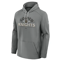 Men's Fanatics Gray Vegas Golden Knights 2025 Stanley Cup Playoffs Authentic Pro Rink Fly Fleece Pullover Hoodie