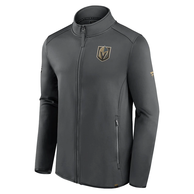 Men's Fanatics  Gray Vegas Golden Knights Authentic Pro Full-Zip Jacket