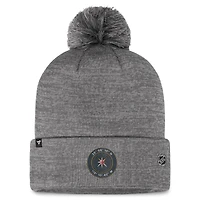 Men's Fanatics  Gray Vegas Golden Knights Authentic Pro Home Ice Cuffed Knit Hat with Pom
