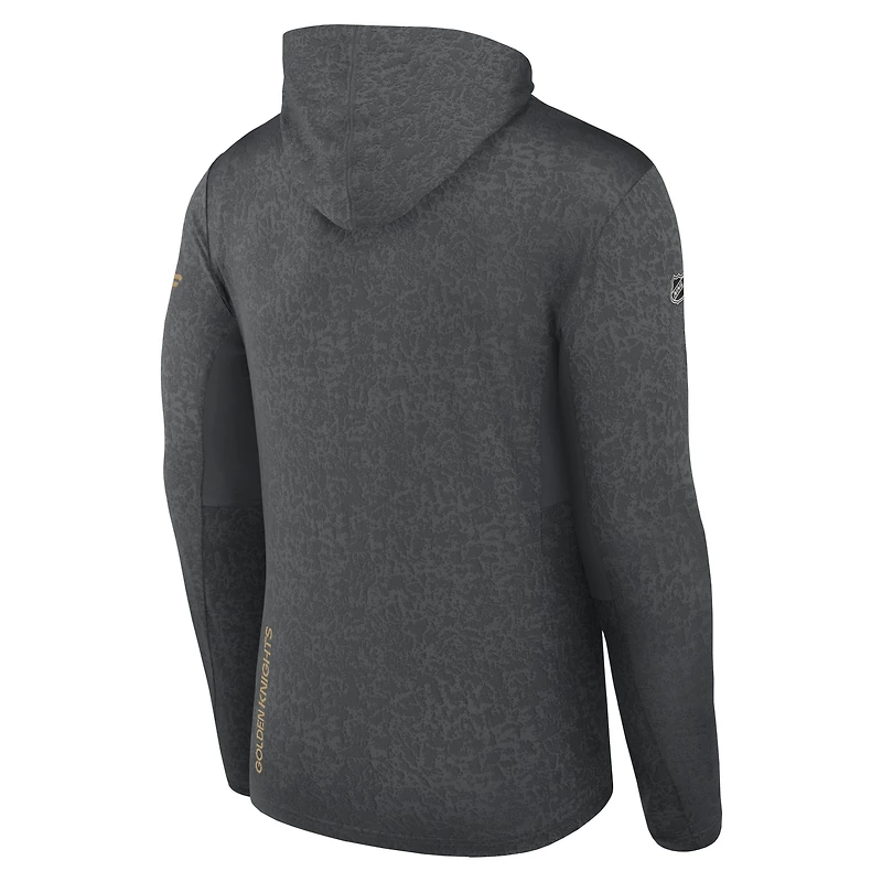 Men's Fanatics  Gray Vegas Golden Knights Authentic Pro Lightweight Pullover Hoodie