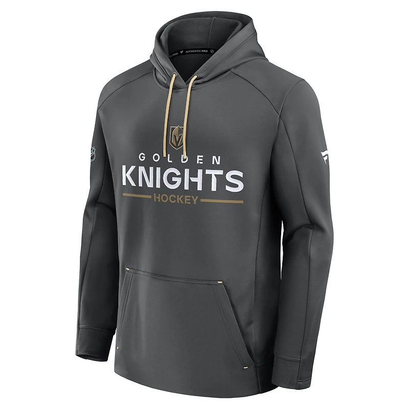Sweat à capuche authentique Pro Rink des Vegas Golden Knights pour homme Fanatics Grey