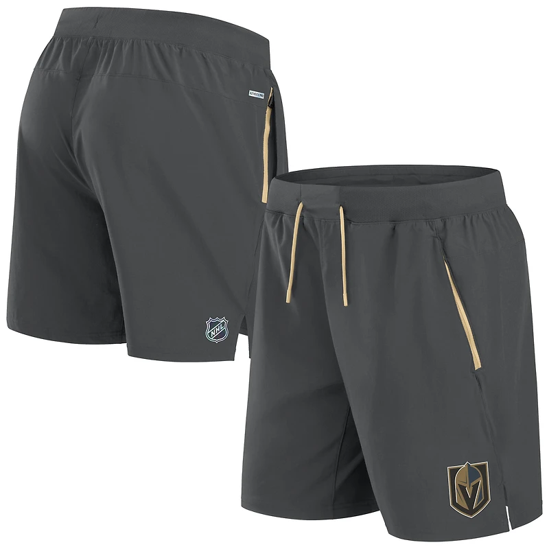 Short de performance authentique Pro Rink Fanatics Black Vegas Golden Knights pour homme