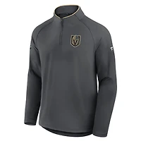 Pull d'entraînement à glissière quart de tour Authentic Pro Rink pour homme, gris, Fanatics Vegas Golden Knights