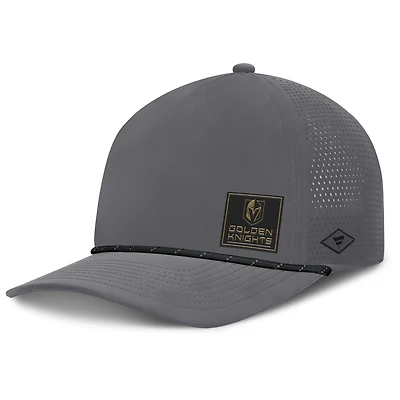 Casquette ajustable en corde de capitaine des Golden Knights de Vegas Fanatics pour hommes, gris