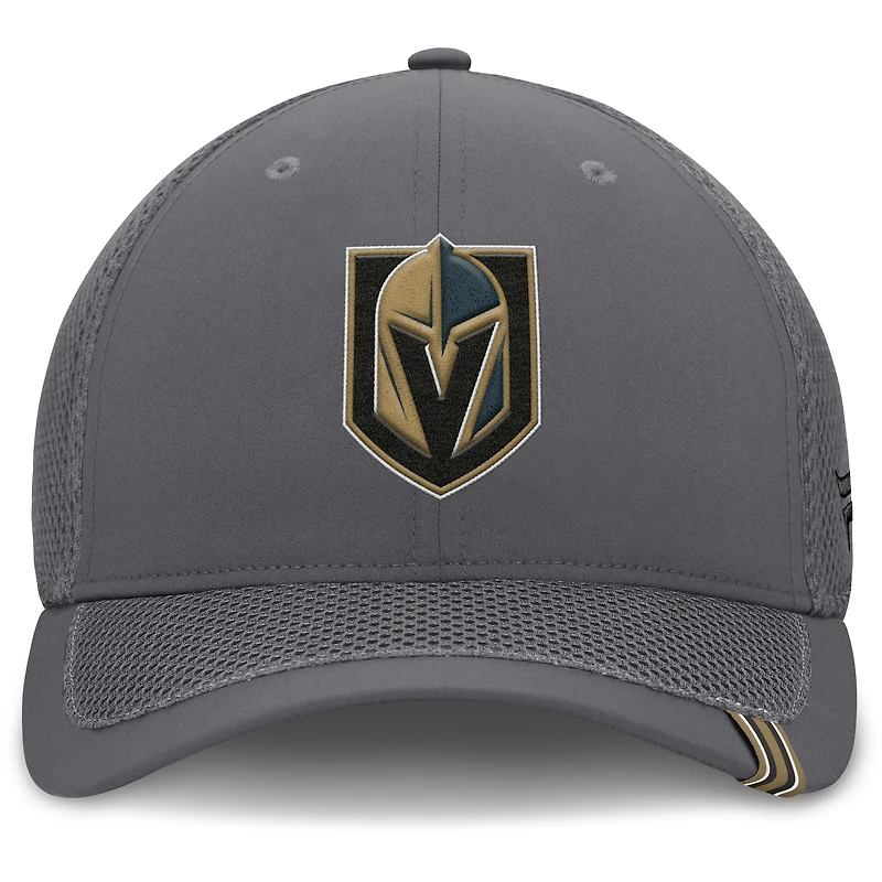 Men's Fanatics Gray Vegas Golden Knights Clincher Team Stripes Flex Hat