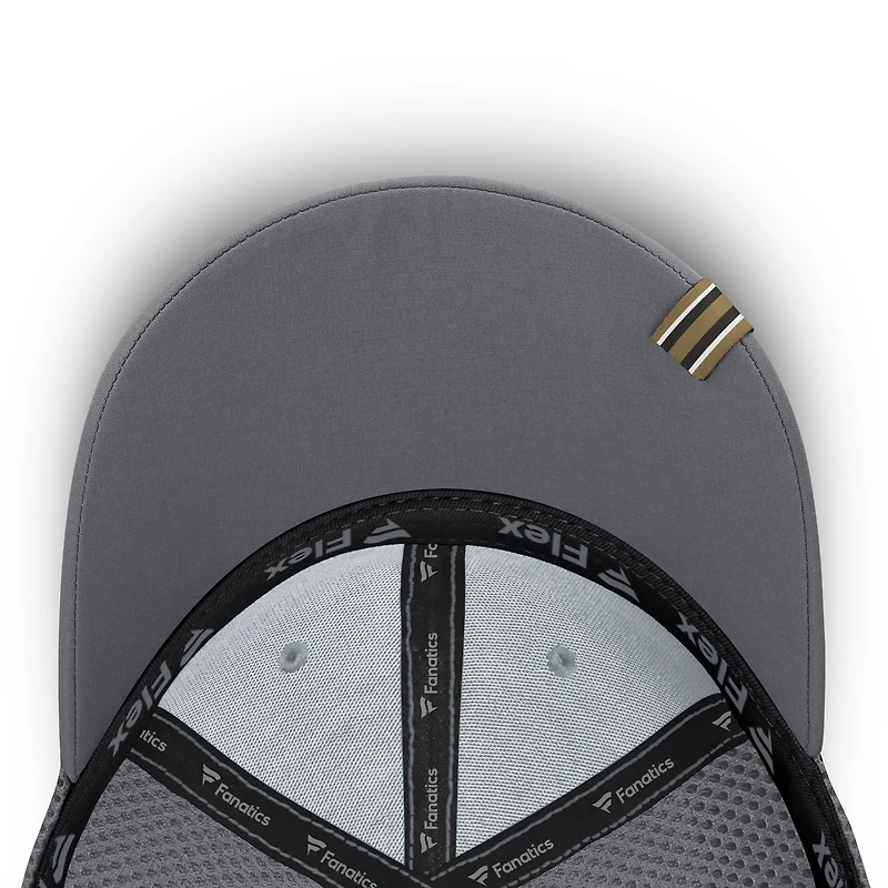 Men's Fanatics Gray Vegas Golden Knights Clincher Team Stripes Flex Hat