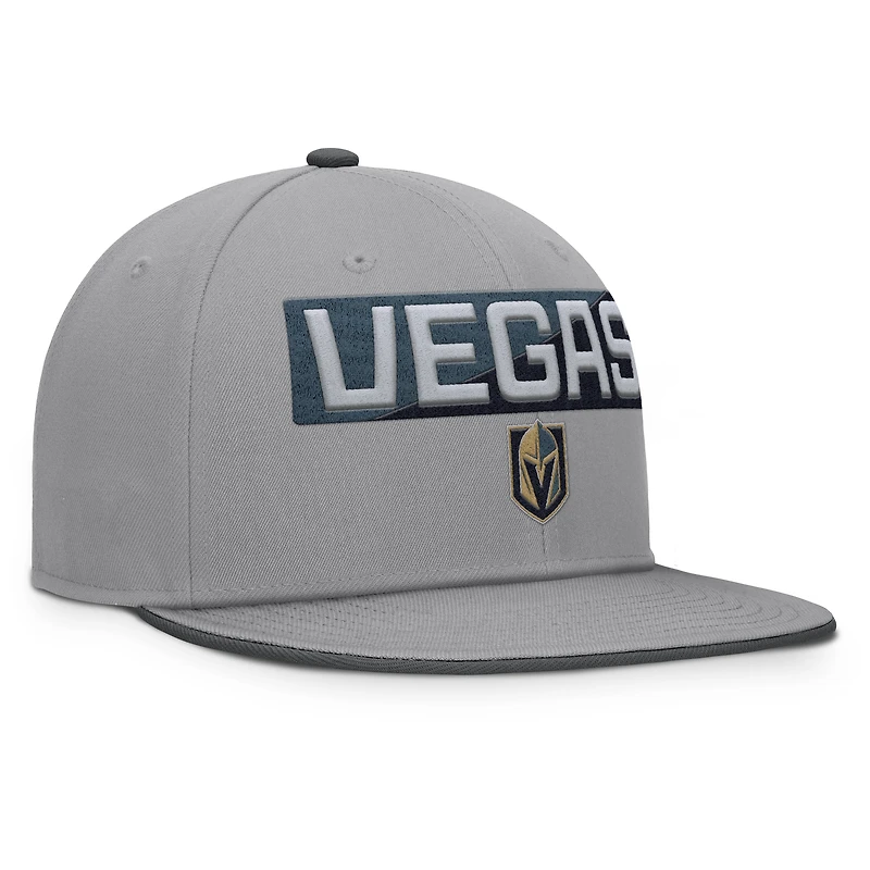 Casquette snapback Fundamentals Duo Split Logo des Golden Knights de Vegas pour hommes Fanatics Grey