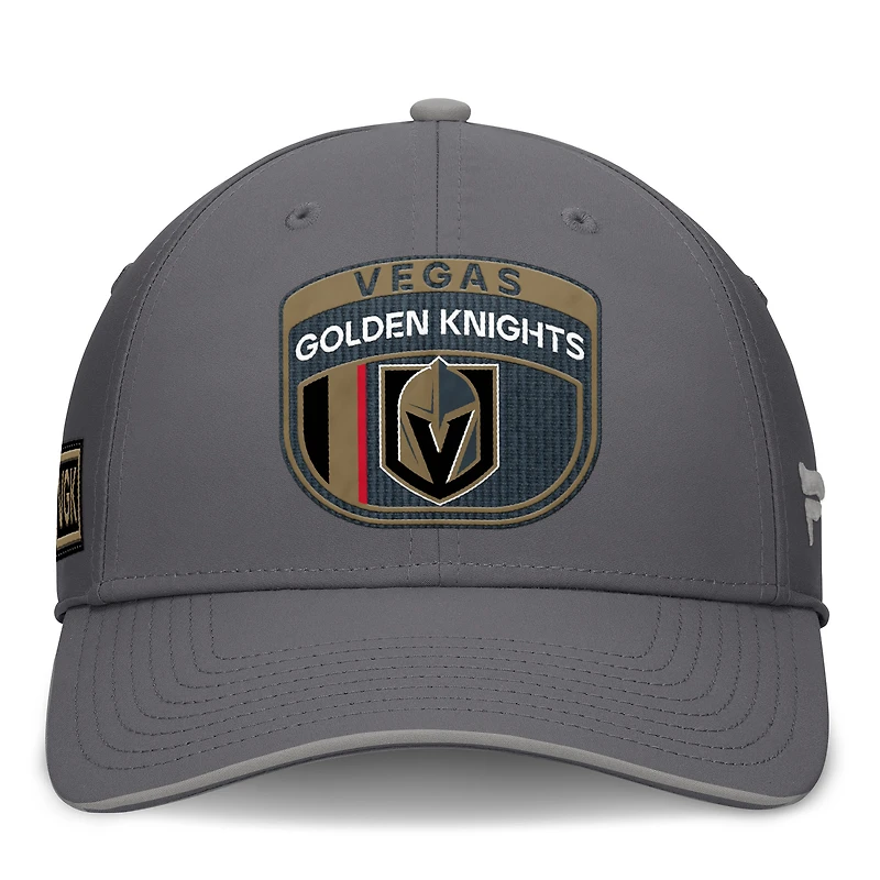 Casquette Fanatics pour homme grise Vegas Golden Knights Home Ice Flex