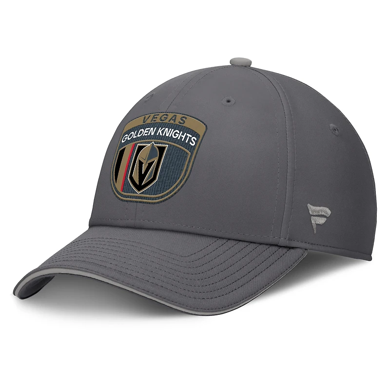 Casquette Fanatics pour homme grise Vegas Golden Knights Home Ice Flex