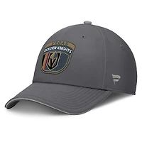 Casquette Fanatics pour homme grise Vegas Golden Knights Home Ice Flex