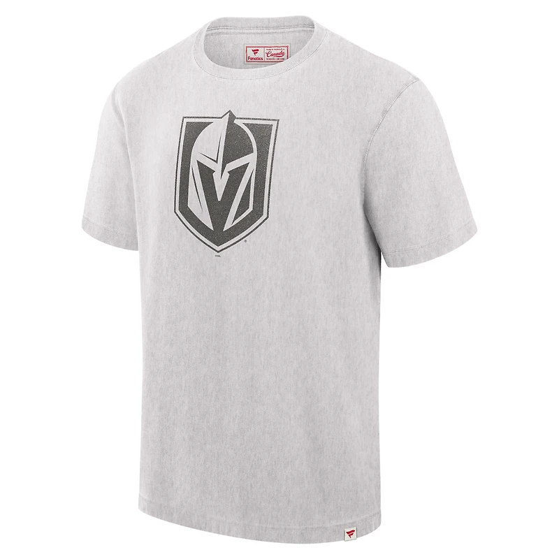 T-shirt Fanatics pour hommes gris Vegas Golden Knights fabriqué au Canada
