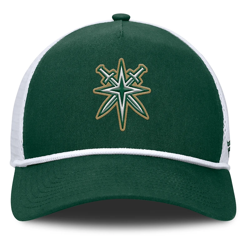 Chapeau ajustable Fanatics vert/blanc Vegas Golden Knights Bermuda A-Frame pour homme