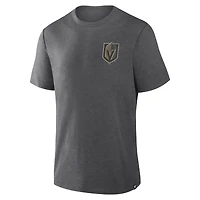 Men's Fanatics Heather Charcoal Vegas Golden Knights Fan Lanes Tri-Blend T-Shirt