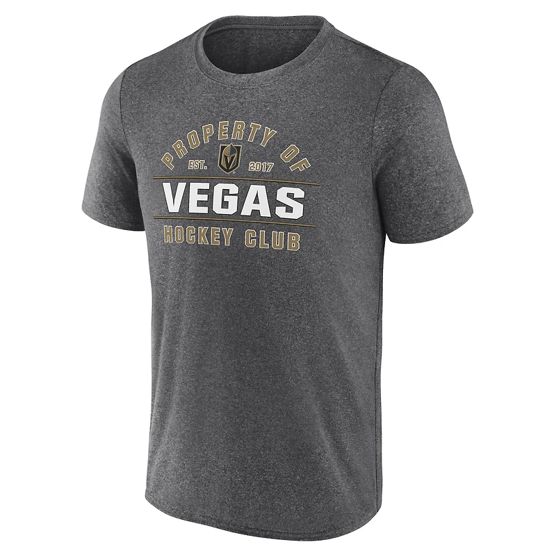 T-shirt Fanatics Heather Charcoal Vegas Golden Knights pour homme