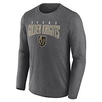 T-shirt à manches longues Fanatics Heather Charcoal Vegas Golden Knights édition spéciale 2.0 Scoring Chance pour hommes