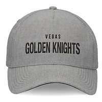 Casquette à bretelles en cuir avec cadre en A pour hommes Fanatics Heather Grey Vegas Golden Knights Elements
