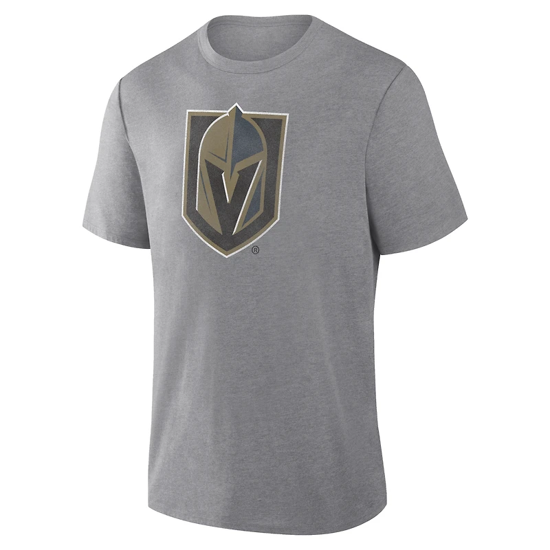T-shirt Fanatics pour homme, gris chiné, Vegas Golden Knights Elevated Tri-Blend
