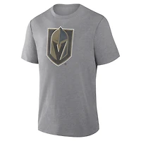 T-shirt Fanatics pour homme, gris chiné, Vegas Golden Knights Elevated Tri-Blend
