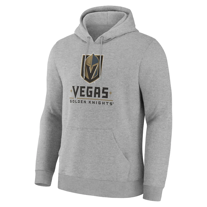 Men's Fanatics Heather Gray Vegas Golden Knights Home Fleece Hoodie
