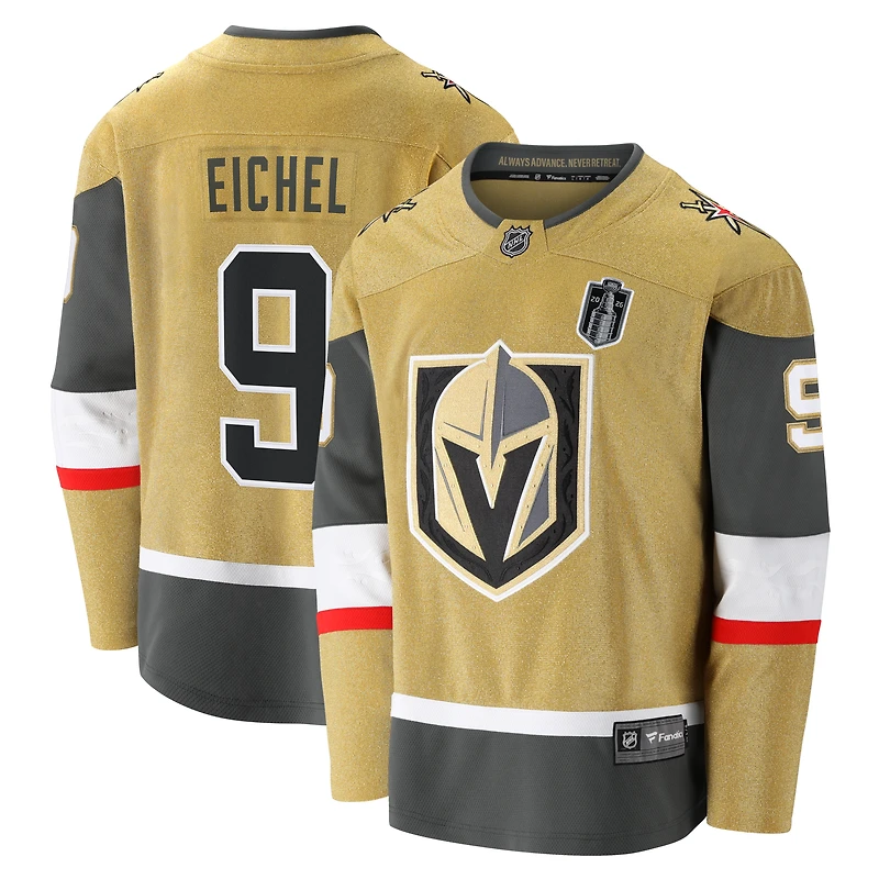 Maillot de la finale Coupe Stanley 2026 Jack Eichel Gold Vegas Golden Knights pour homme (Fanatics)
