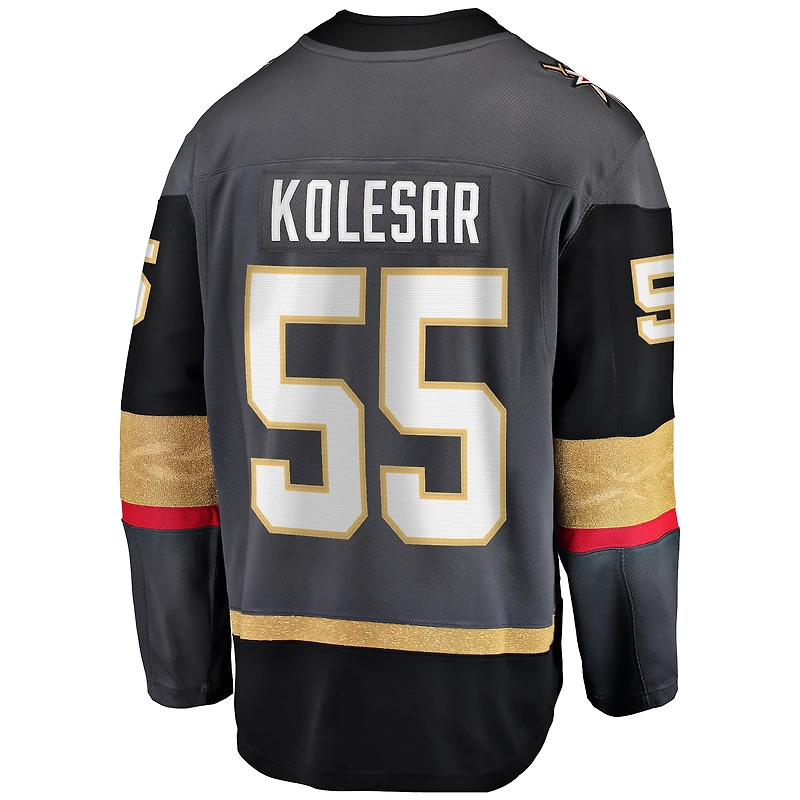 Men's Fanatics Keegan Kolesar Gray Vegas Golden Knights Alternate Breakaway Player Jersey