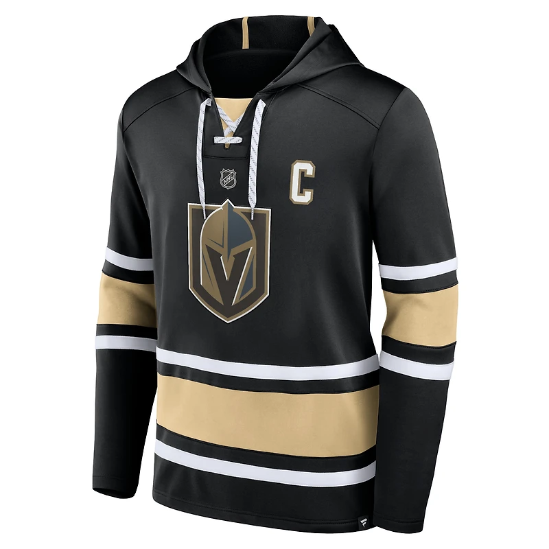 Sweat à capuche lacets avec nom et numéro des Golden Knights de Vegas Fanatics Mark Stone pour hommes