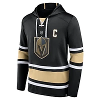 Sweat à capuche lacets avec nom et numéro des Golden Knights de Vegas Fanatics Mark Stone pour hommes