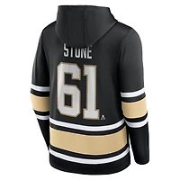 Sweat à capuche lacets avec nom et numéro des Golden Knights de Vegas Fanatics Mark Stone pour hommes