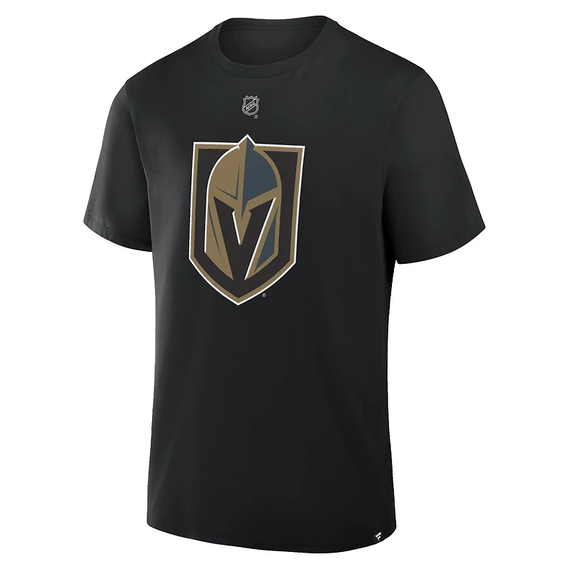 T-shirt Fanatics Mitch Marner pour homme, noir, Vegas Golden Knights, authentique, avec nom et numéro Stack
