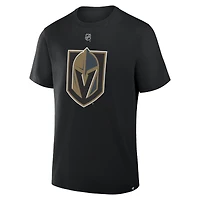 T-shirt Fanatics Mitch Marner pour homme, noir, Vegas Golden Knights, authentique, avec nom et numéro Stack