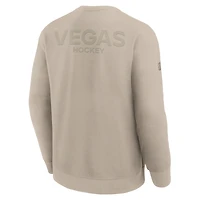 Men's Fanatics Tan Vegas Golden Knights Authentic Pro Road Tri-Blend Sweatshirt