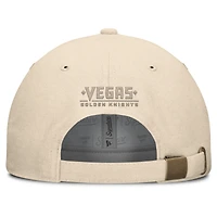 Casquette ajustable en toile pour le front office des Vegas Golden Knights de Fanatics Tan pour hommes