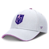 Men's Fanatics White Vegas Golden Knights Authentic Pro Hockey Fights Cancer Adjustable Hat