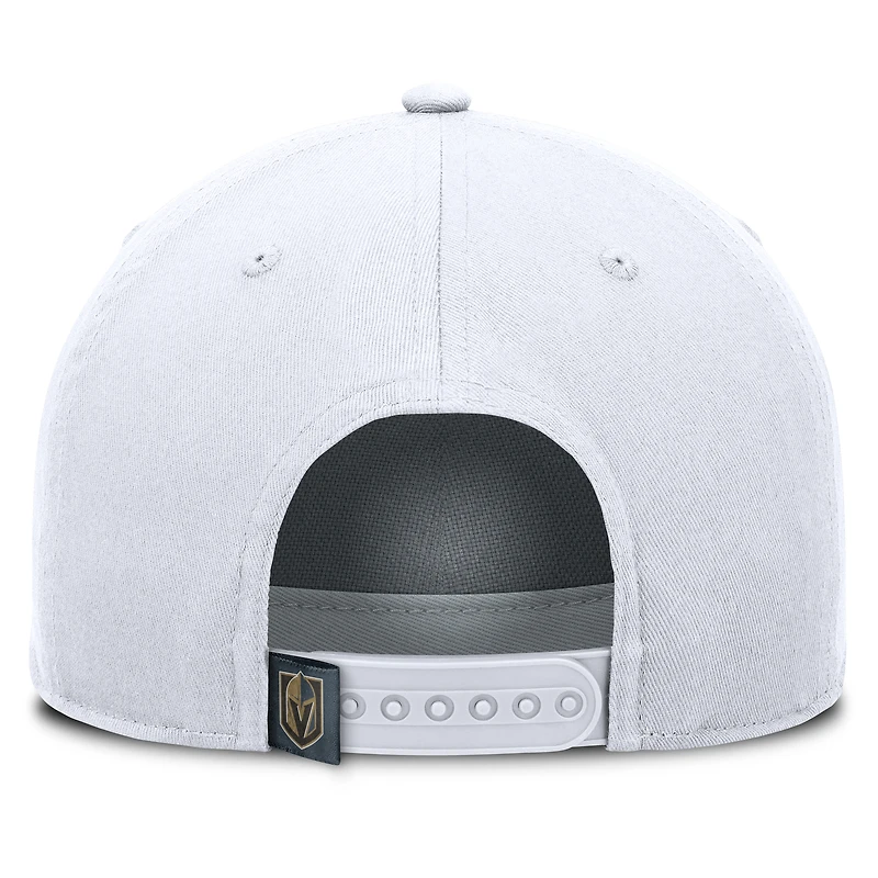 Casquette ajustable en forme de A pour homme Fanatics White Vegas Golden Knights