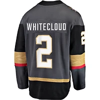 Fanatiques pour hommes de marque Zach Whitecloud Gray Vegas Golden Knights Breakaway - Maillot joueur