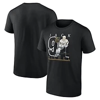 T-shirt noir pour homme Jack Eichel, joueur des Golden Knights de Vegas