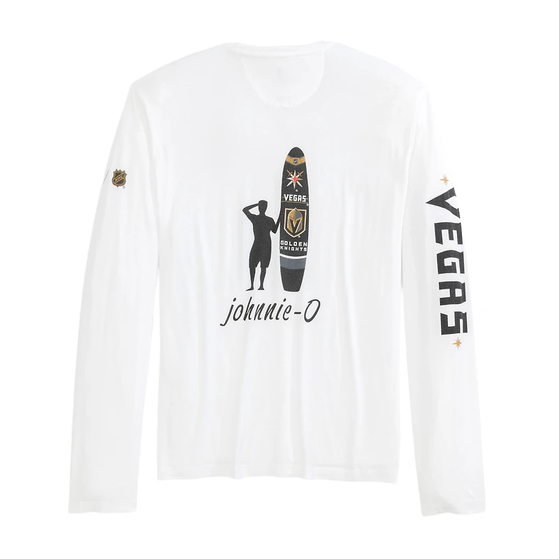 T-shirt à manches longues Adam des Golden Knights de Vegas blanc Johnnie-O pour homme