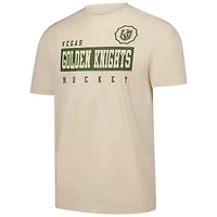 Men's Levelwear Jack Eichel Khaki Vegas Golden Knights 2024 NHL Military Appreciation Richmond Delta Player Name & Number T-Shirt