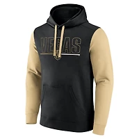 Sweat à capuche en polaire noir avec logo athlétique pour homme des Golden Knights de Vegas