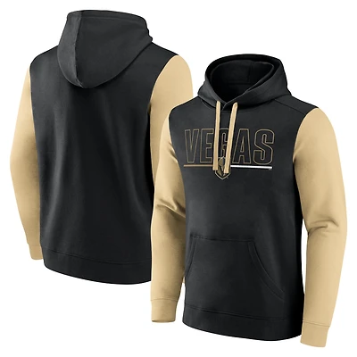 Sweat à capuche en polaire noir avec logo athlétique pour homme des Golden Knights de Vegas